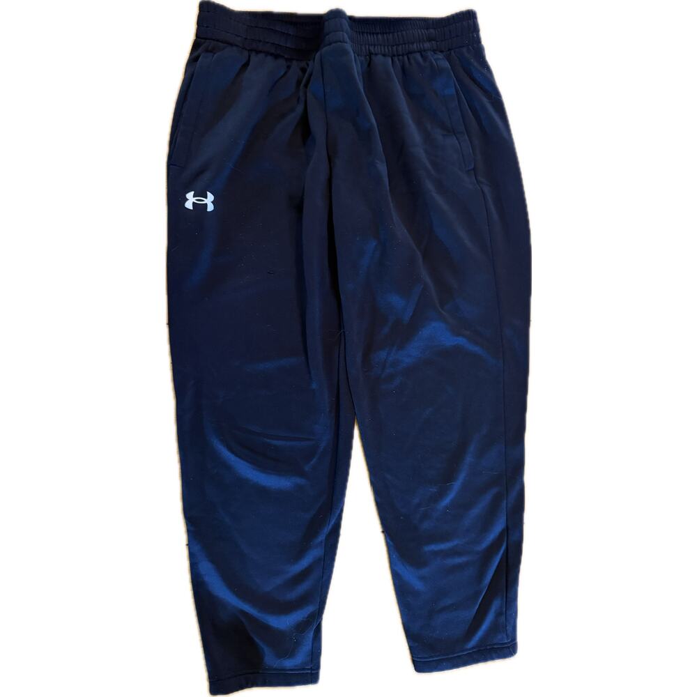 Under Armour Jogger Sweatpants Mens XL Black Fleece Drawstring Tapered